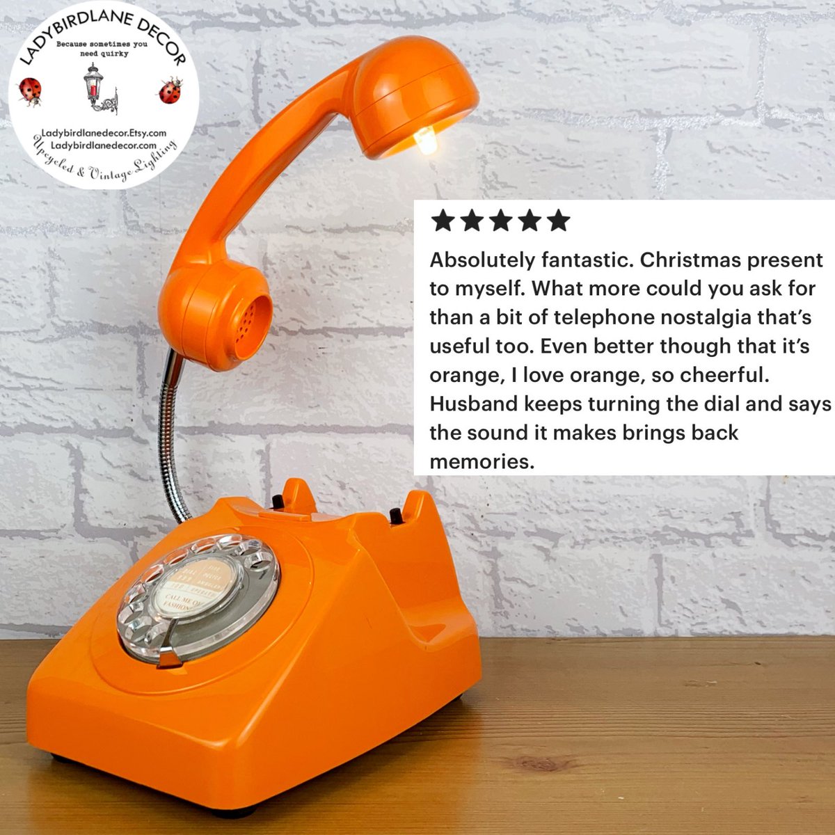 You can’t beat a bit of orange to brighten things up. Our Retro Telephone Lamps always get fabulous reviews and there are so many colours to choose from. Personalise it with a name or a nostalgic phone number in the middle to make it special. #UKGiftAM #MHHSBD