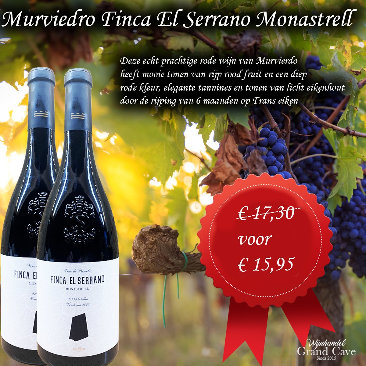 Murviedro Finca El Serrano Monastrell
wijnhandelgrandcave.nl/keuze-menu-wij…
#spain #wine #murviedro #vino #winelover #winetasting #redwine #winetime #valencia #winelovers #alicante #instawine #vin #vinho #whitewine #winestagram #wineoclock #wein #wines #monastrell