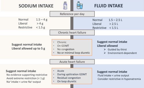 📌Dietary sodium & fluid intake in #HeartFailure. A clinical consensus 📝 of the #HFA of the @escardio #PositionPaper #HF