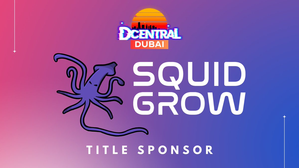 🔥We are thrilled to spotlight <a href="/Squid_Grow/">SquidGrow™</a>  as the title sponsor of our upcoming event in Dubai!

A leader at the forefront of the crypto revolution and your portal to a digital empire. 

📅 Join our DCENTRAL DUBAI Events presented by Squid Grow 

linktr.ee/dcentraldubai

Dive