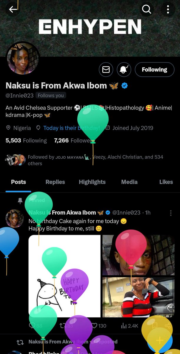 Happy birthday to my Tweet sis. God bless you really good. ♥️ ♥️