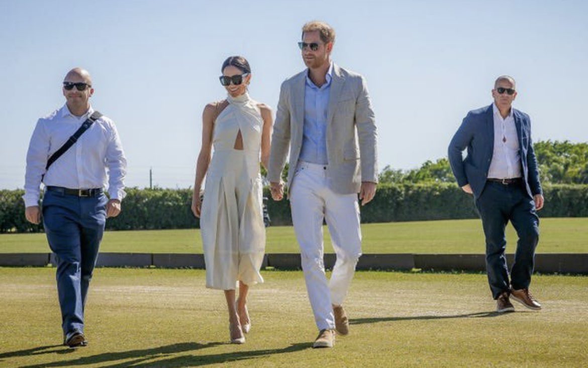 Woke up to the sheer elegance of the Duke & Duchess of Sussex at the royal polo event. The second shot is a movie poster.

Their timeless style and poise never fail to captivate. An absolute embodiment of class #HarryandMeghan #SantebalePolo