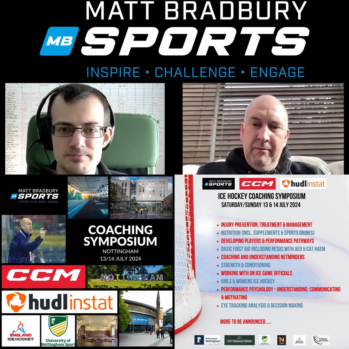 📺 Video Blog chat number 1 ➡️ bit.ly/4aPLi6y Introducing and talking ice hockey coaching symposium taking place in #Nottingham 13/14 July 2024 #Coaching #GrowthMindSet #InspireChallengeEngage