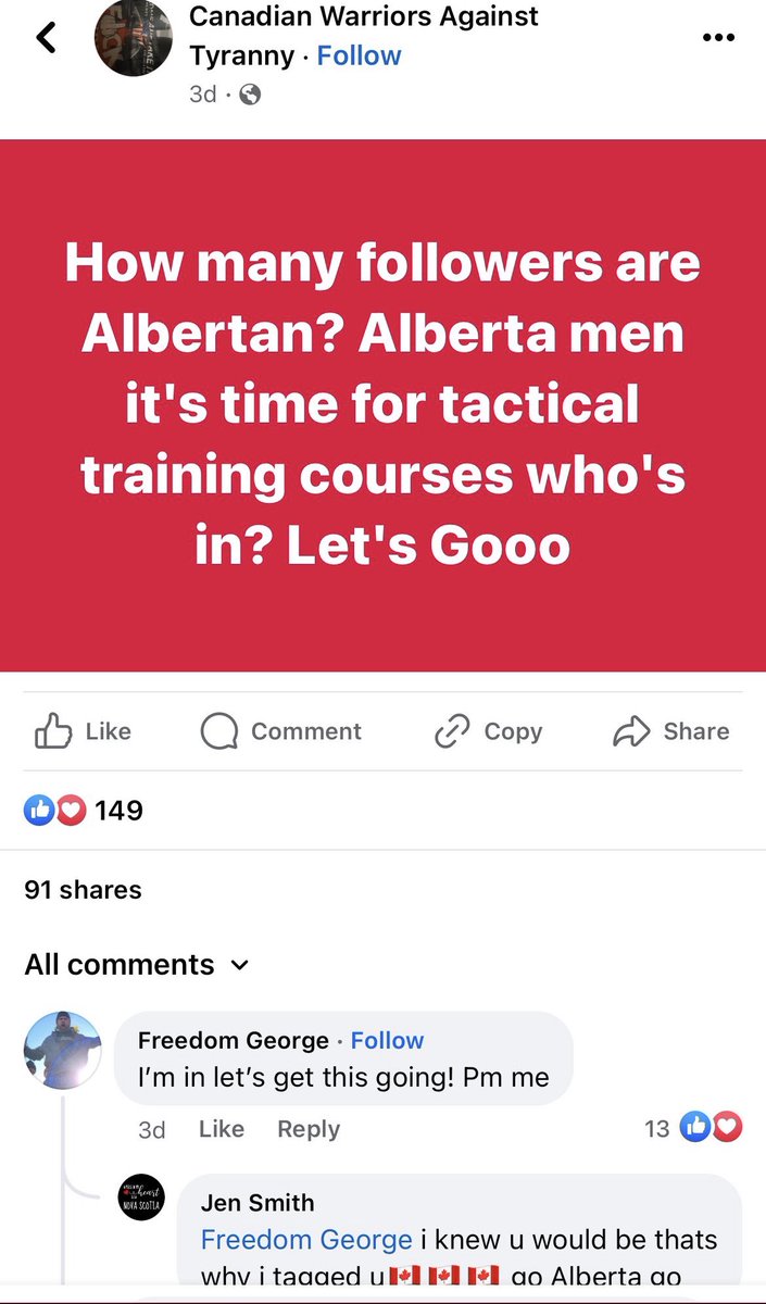 FYI the guy who drove a 1977 tractor at 25 km/ hr for 18 hrs to get to the Cochrane carbon tax commune is not just any farmer. Brandon Bauman is a Dag who has suggested the convoyers work on their tactical training. #convoywatch