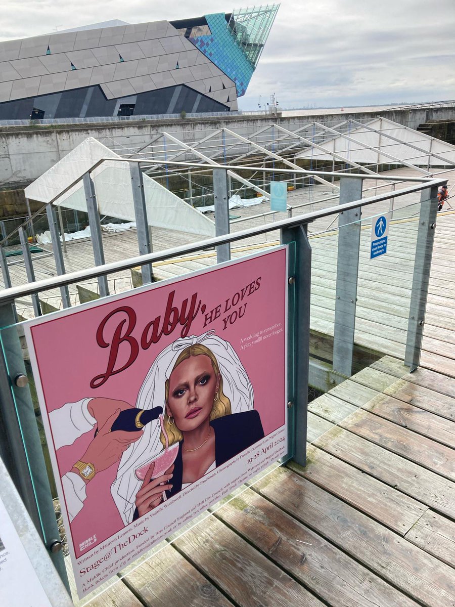 Our wedding marquee is going up at @stageatthedock for Baby, He Loves You 💕