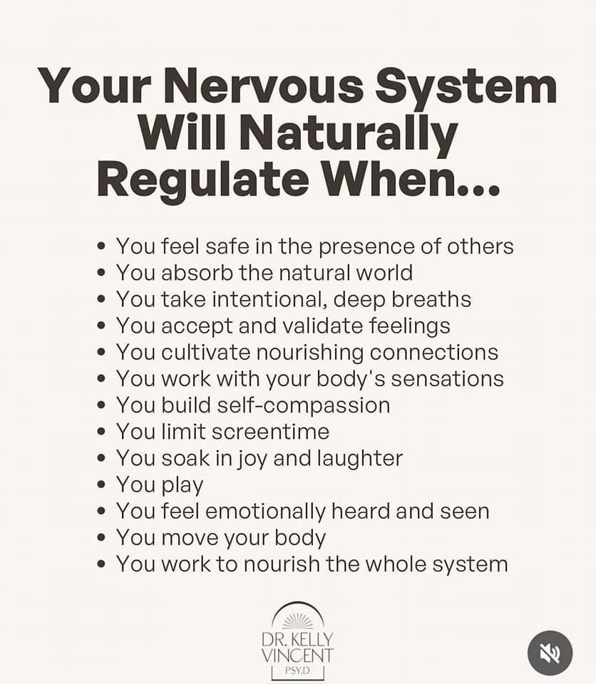 Your Nervous System Will Naturally Regulate When....🧠🌱
