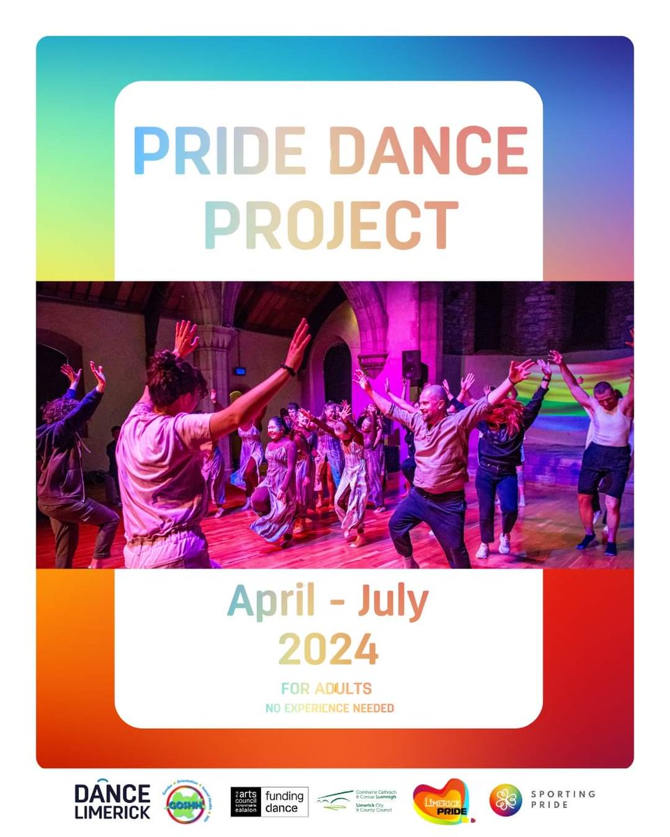 Have you always wanted to learn how to dance? Would you like to get involved in a creative project and make new connections in a safe, fun, and supportive environment? dancelimerick.ie/event/pride-da… Email Katy (katy@dancelimerick) or David (communitydev@goshh.ie) #limerick