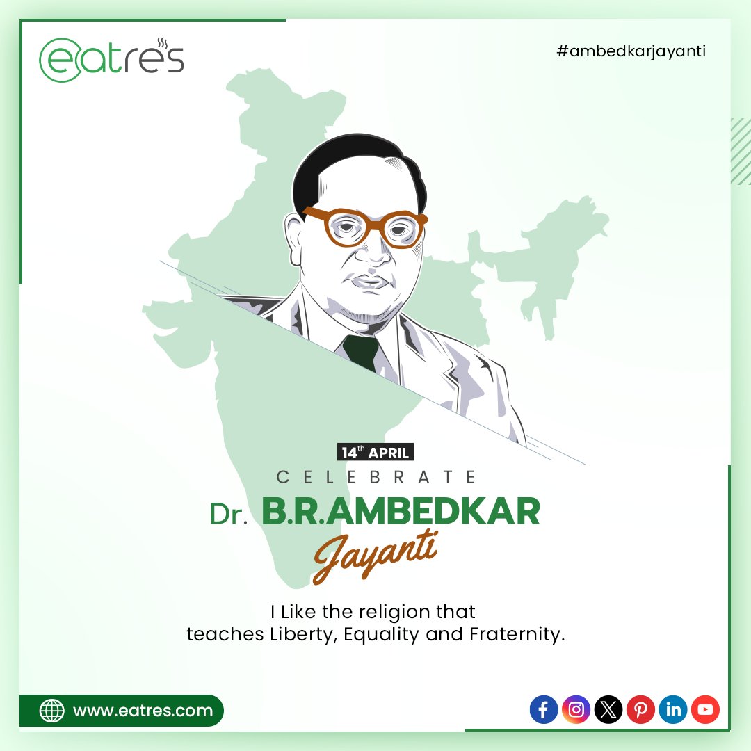 eatresolution's tweet photo. This #AmbedkarJayanti, let the spirit of self-confidence, individualism, &amp; resistance to oppression continue to guide us in living life respectfully. #babasahebbhimraoambedkar Jayanti.

#HappyAmbedkarJayanti #drbhimraoramjiambedkar #Ambedkar #BabasahebAmbedkar #BabasahebAmbedkar https://t.co/54LegwUvWP