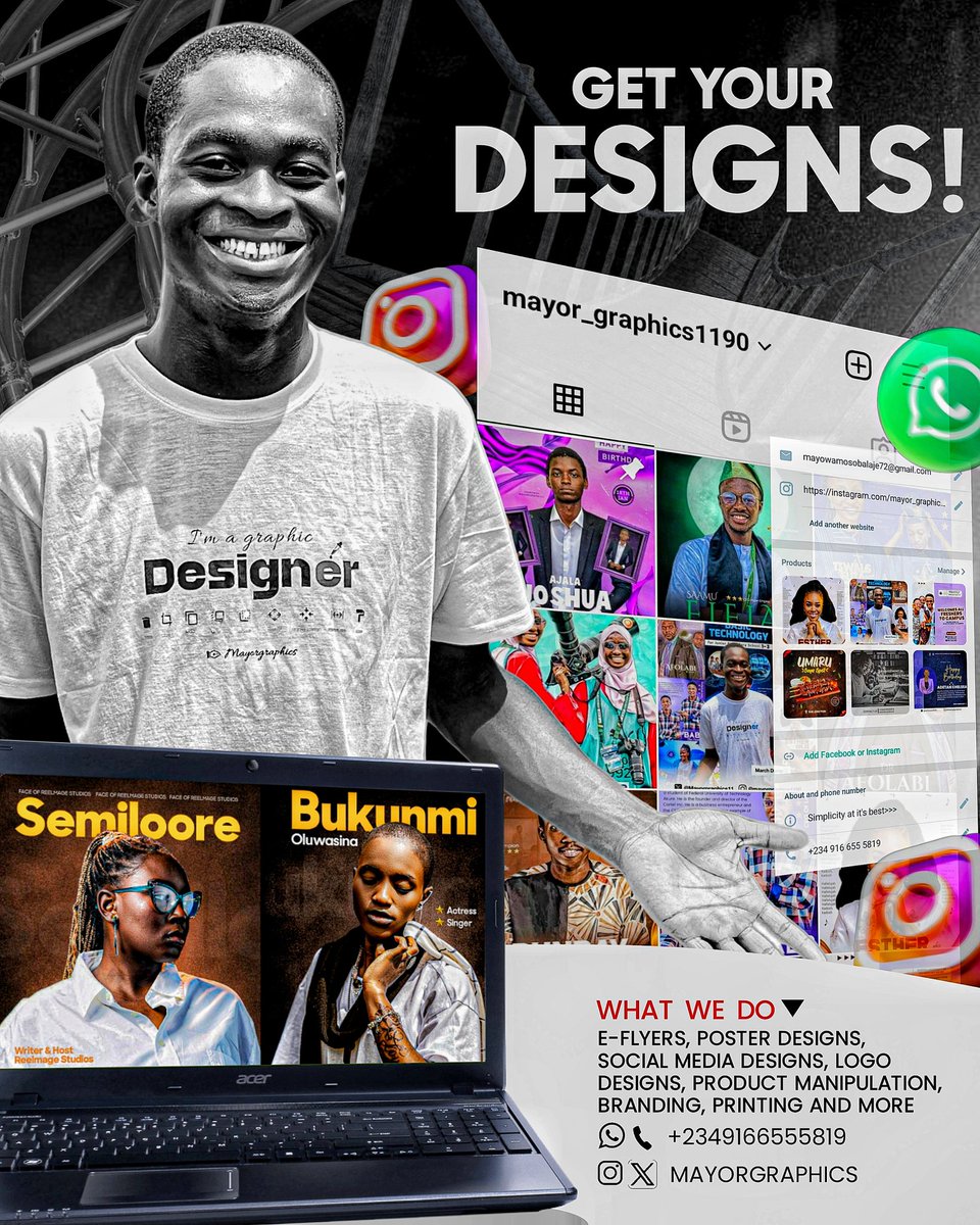Do you need a functional design that will help boost your business or elevate your presence?
From social media designs to campaign flyers to logo designs...we create designs that sell.
Send us a dm today!