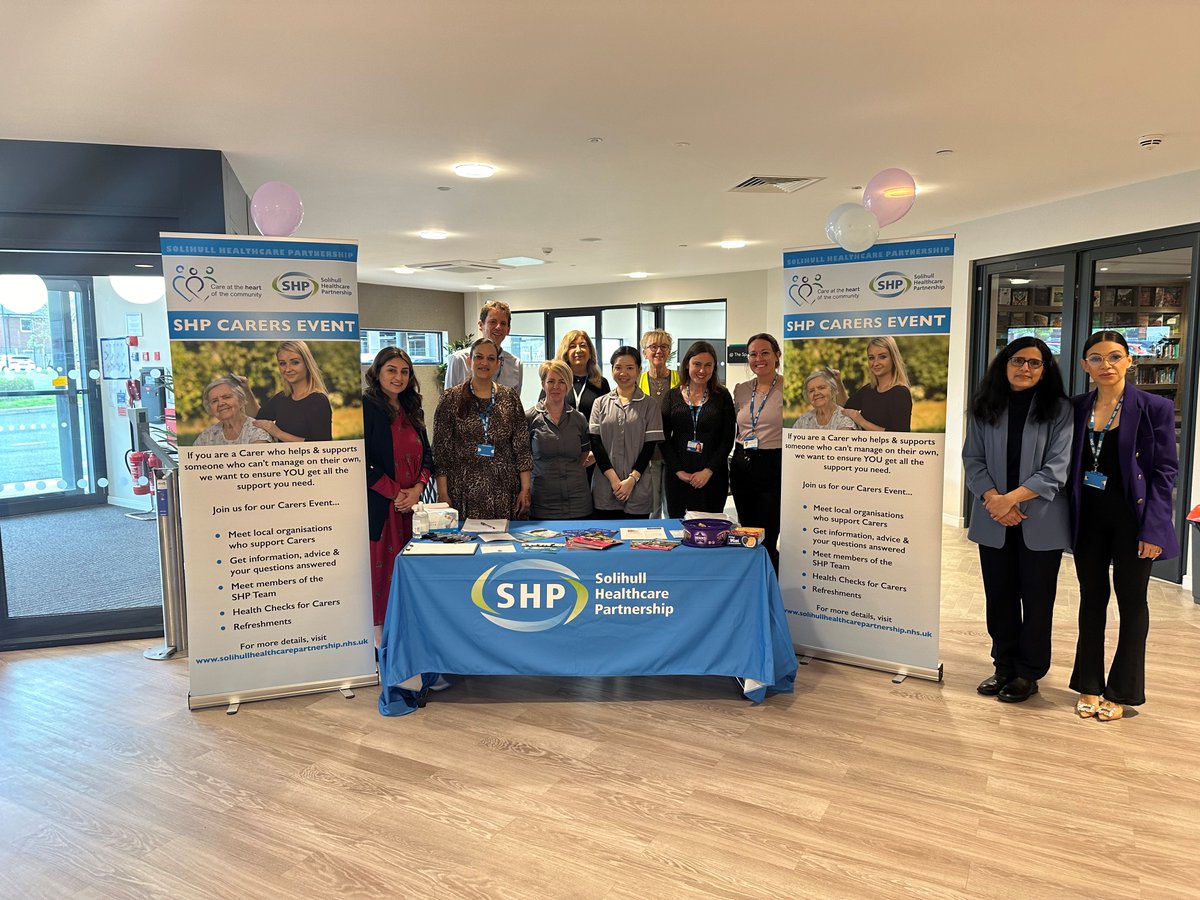 Carers Event Today (13 Apr) – If you are a Carer, come & join us, 10am-1pm, at Solihull Retirement Village (B90 3LP). There will be information stands, health checks & light refreshments for Carers. Free car parking. We look forward to seeing you there. solihullhealthcarepartnership.nhs.uk/latest-news/