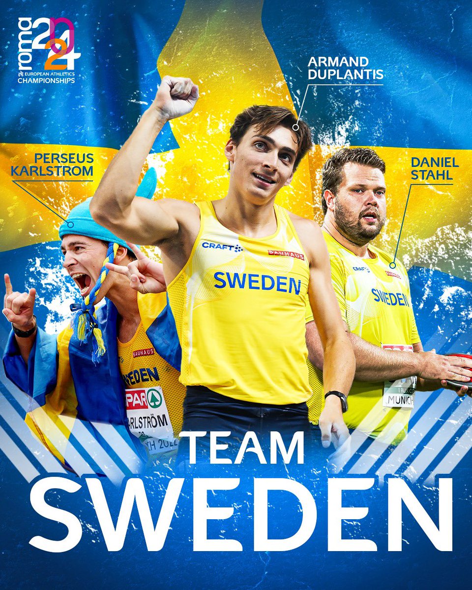 Coming in hot! 🔥 Armand Duplantis, Daniel Stahl and Perseus Karlstrom are among 2️⃣7️⃣ Swedish athletes to be pre-selected for #Roma2024! 👌