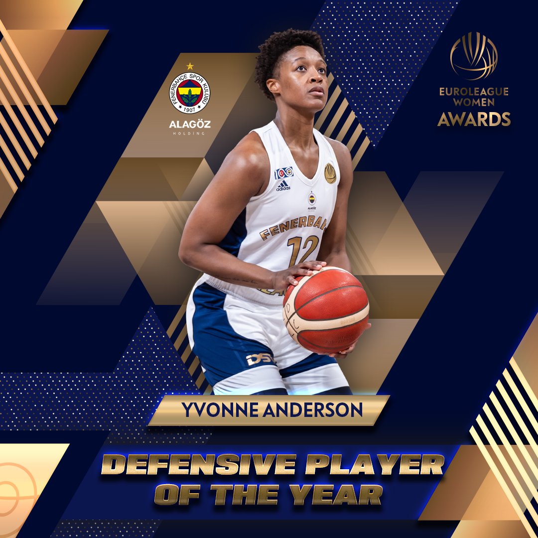 Put your hands together for the #EuroLeagueWomen Defensive Player of the Year @YMAnder12 👏🔒