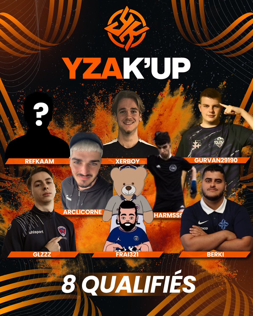 🏆 Yzak’up 
Jour de phase finale 🚀
En stream à partir de 17h après la cup de <a href="/B10raank/">Darnel</a> et <a href="/skitseuzerosept/">S.k.e.e.t.s.0.7_</a> 

#Refkaam
@YBoisgontier 
<a href="/Gurvan29190/">Gurvan08_</a> 
<a href="/mmhmihranian/">ArcLicorne14912</a> 
<a href="/Hrmsss__/">Harmsss__</a> 
<a href="/Glzzzz3/">Glzzz⚡️</a> 
<a href="/fraii321/">Frai321</a> 
<a href="/xBerki10/">Berkay</a> 

Que le meilleur gagne ⚔️😈