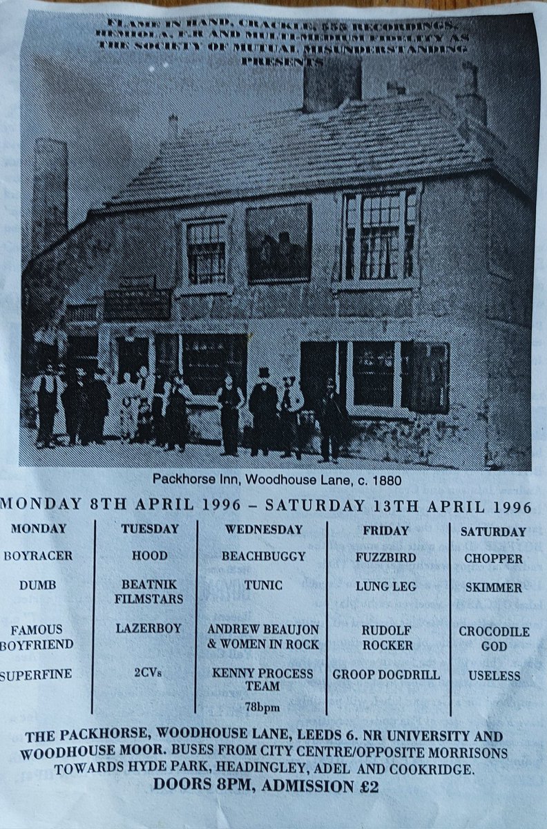 @nothingelseon A load of Leeds labels got together and put on an alternative to Leeds sound city. Famously John Peel came to this one instead when he was meant to be at the official one