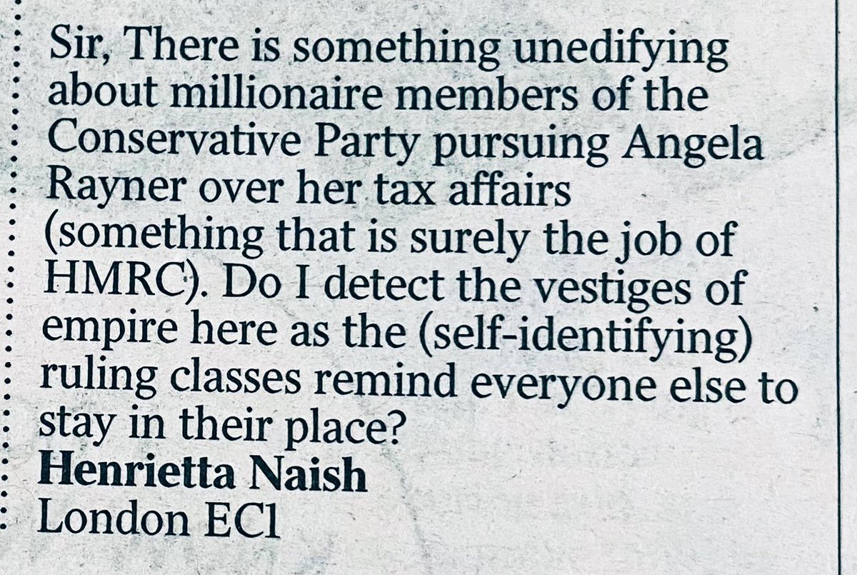 And then there’s this… (Letter in The Times)