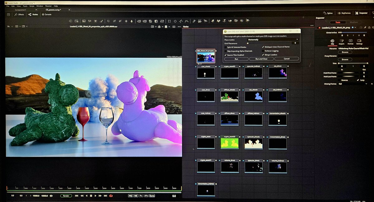 Lionsglasstudio's tweet photo. @BrettaHanson @Blackmagic_News There are solutions on Reactor (a package manager for Fusion and Resolve) where you can download various plugins/tools for fusion. For multi-pass EXR split get, the script 'hos_SplitEXR_Ultra' from Reactor. 
Go on YouTube and find how to install 'Reactor'.  It's quite simple. https://t.co/9pnjhA7iXH