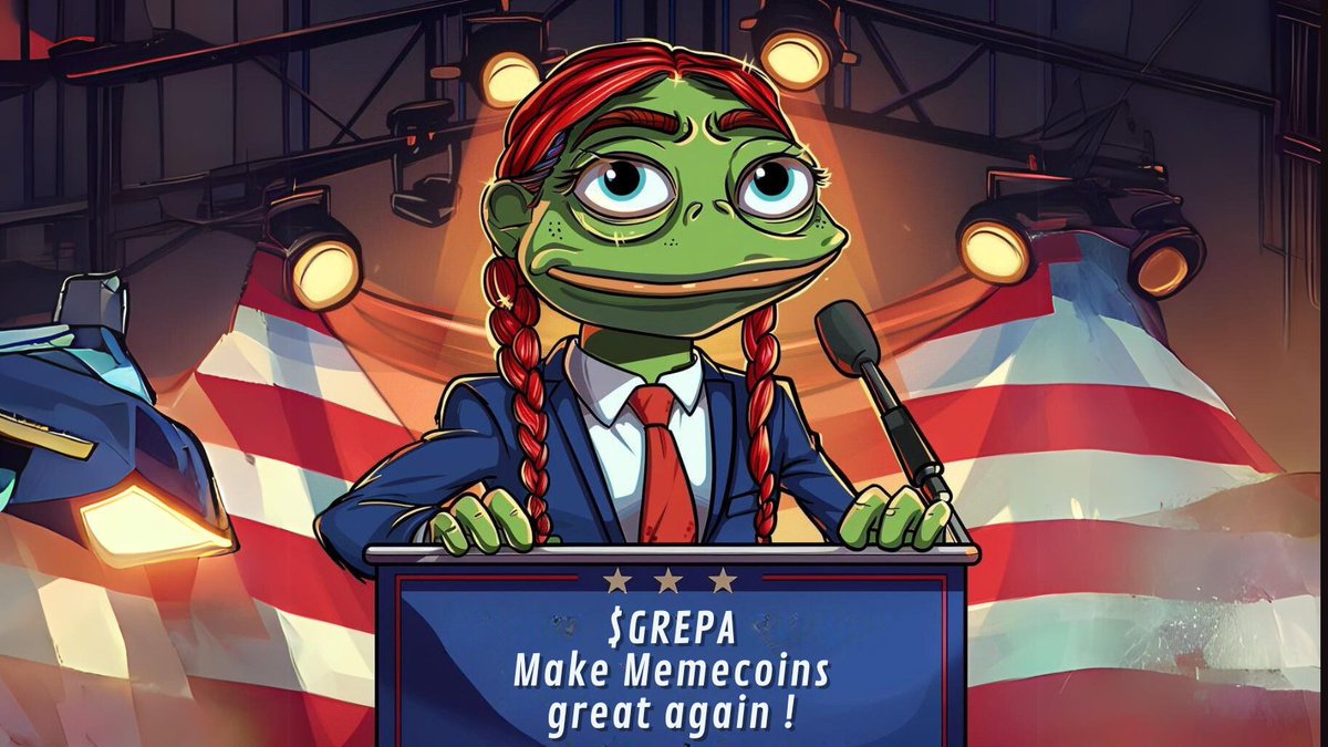 GREPAcoin's tweet photo. Make #Memecoins great again! https://t.co/mSy87DykTc