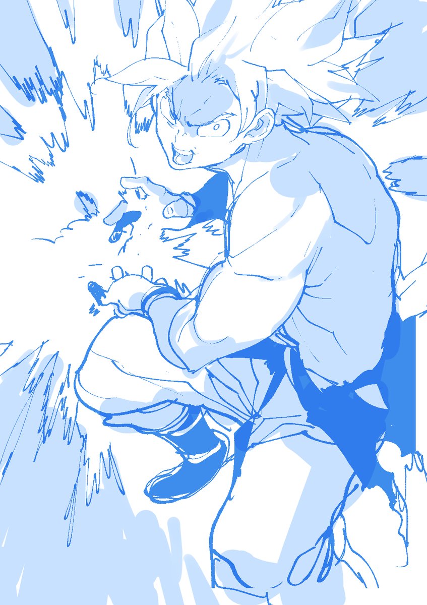 孫悟空 「やっぱり格好いいよなあ悟空がきのときから何度も描いた大好きです 」|宮下裕樹　宇宙人ムームー５巻２月２８日のイラスト