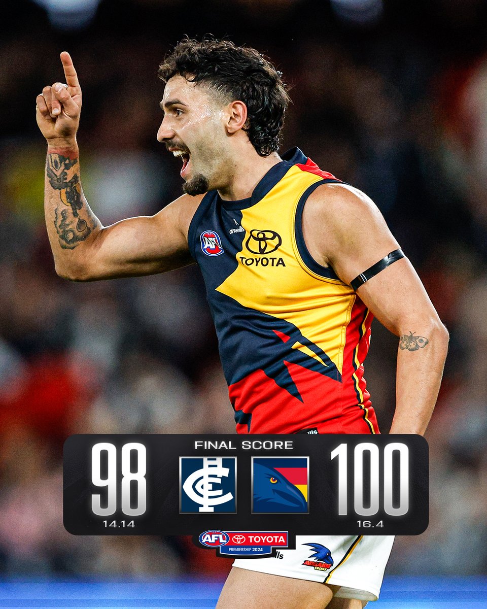 THE WAIT FOR A WIN IS OVER 💪

#AFLBluesCrows