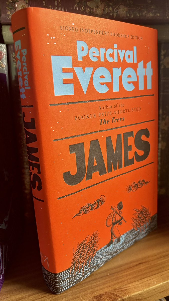 What are you reading this weekend? I started the week listening to and meeting Percival Everett in Bristol @StorysmithBooks so makes sense to finish it reading #JAMES 
#booklover #BookBoost #bookblogger #BookTwitter #booktwt #BooksWorthReading #bookstagram