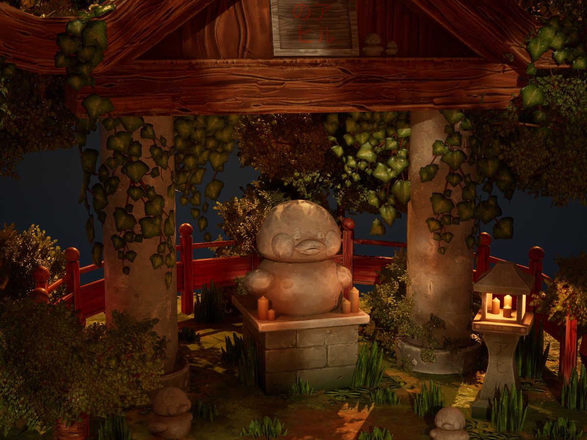 Hello, I wanted to say, thanks for the overwheling support i recieved on my Duckie Statue, It actually made me really happy ngl, But im happy to let you know its done now! here it is! 
More screenshots on my ArtStation:
artstation.com/artwork/39Ooom 

#3dart #3Denvironment #3Ddiorama