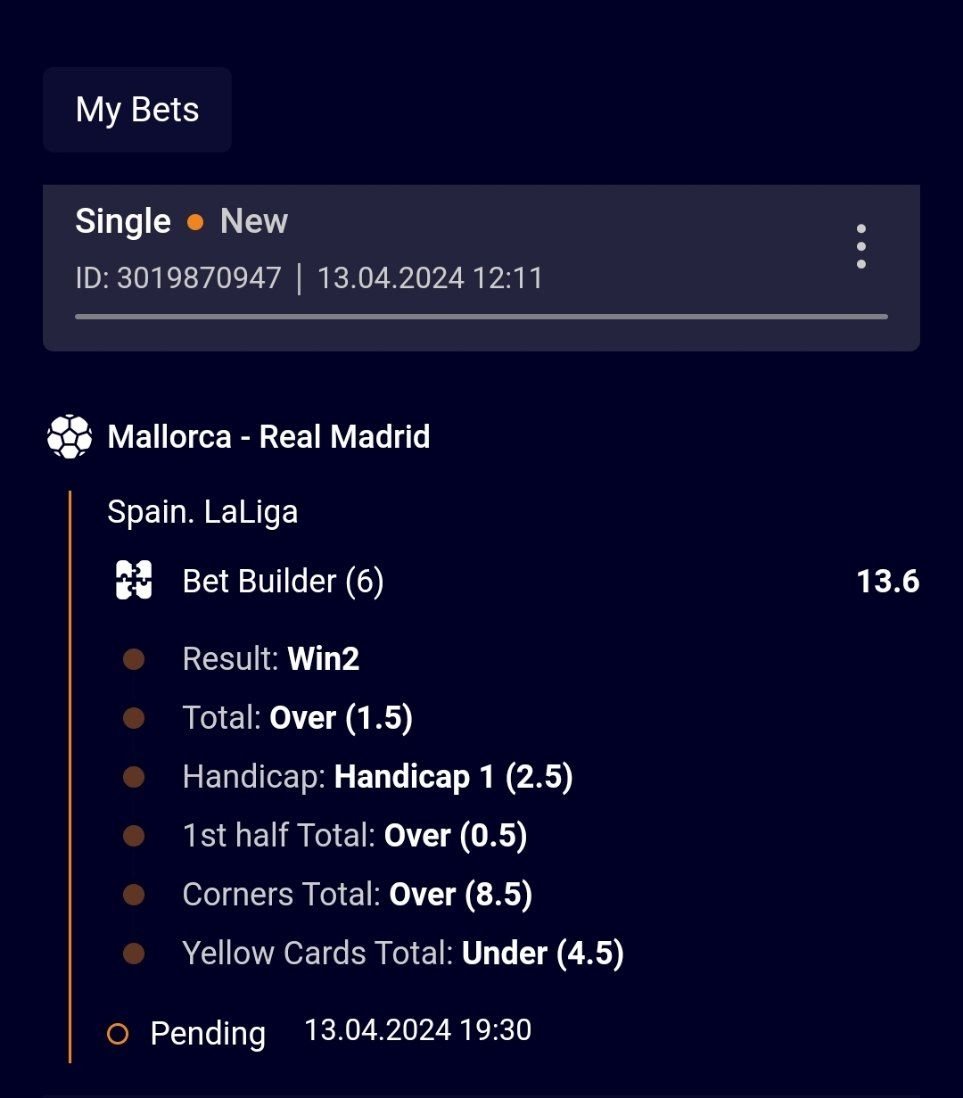 Bet builder 14 odds on Real Madrid game. Only on #BETAFRIQ Register 👉bit.ly/3T0zSGW