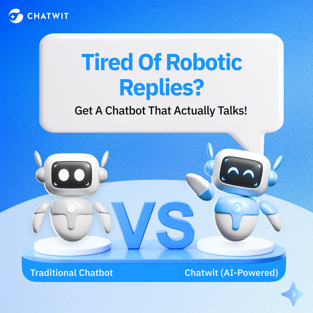 Struggling with basic chatbots that need constant attention? <a href="/ChatwitAI/">Chatwit.ai</a> -powered solution takes the wheel! Provide your website URL, &amp; we'll generate a script for a smart, independent chatbot. Boost engagement &amp; customer service  all code-free! Try it for free!