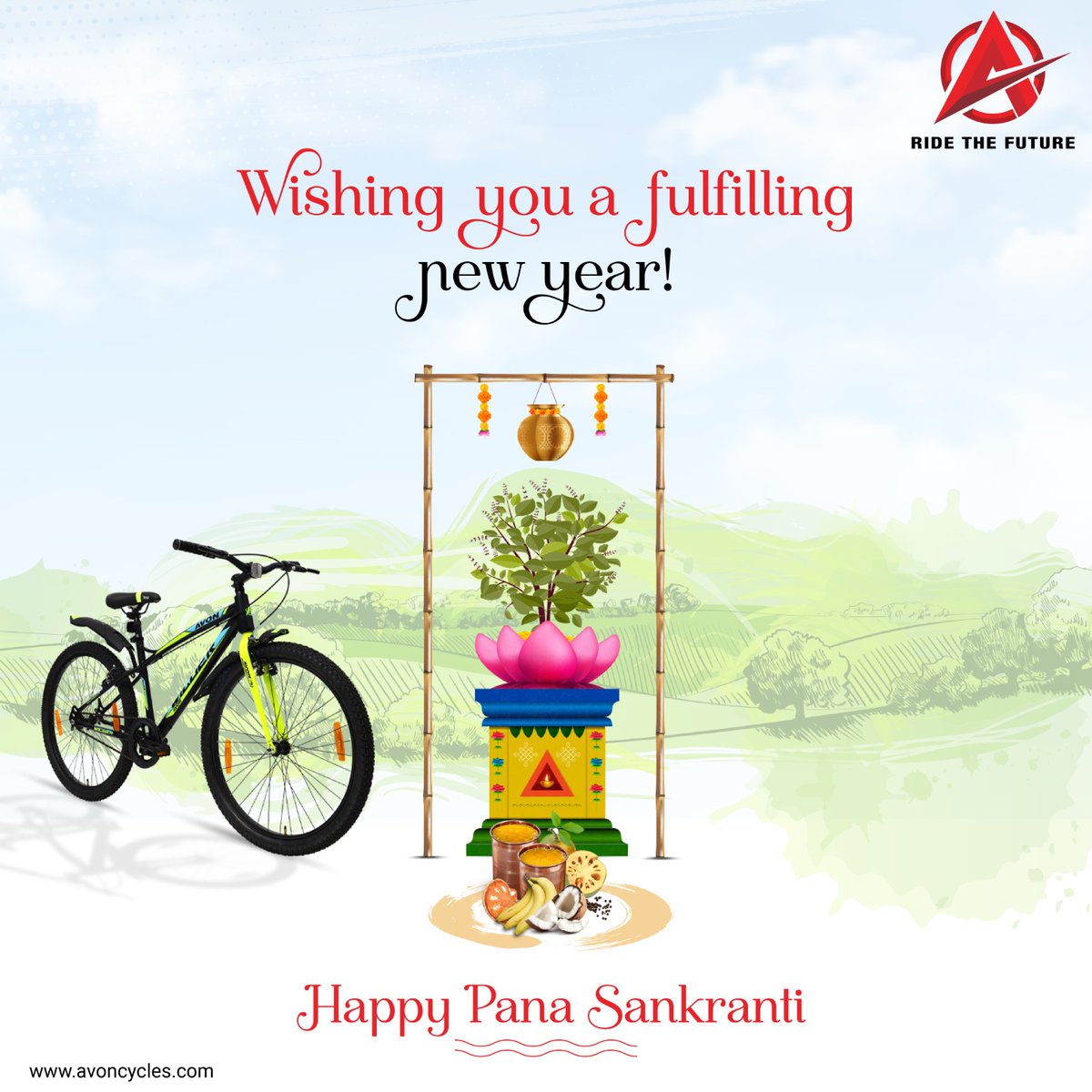 Wishing you a journey filled with joy, prosperity, and endless adventures. Happy Pana Sankranti from Odisha! 🎉 #PanaSankranti #NewYearVibes #AvonCycles