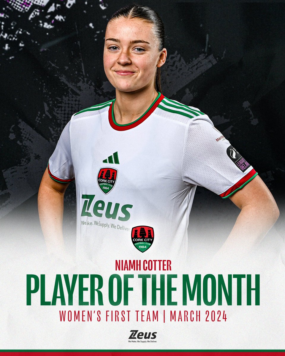 𝗣𝗟𝗔𝗬𝗘𝗥 𝗢𝗙 𝗧𝗛𝗘 𝗠𝗢𝗡𝗧𝗛: 𝗠𝗔𝗥𝗖𝗛 ✅ Congratulations to Niamh Cotter, who has been chosen as our POTM for March 🥇 Well deserved! 👏🏼 #CCFC84 || #WLOI