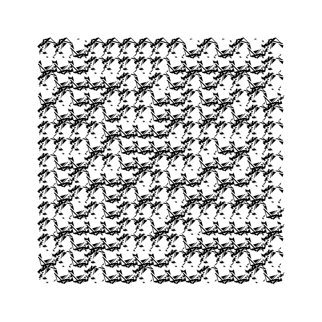 Pattern

A series of patterns generated from black and white squares.

黒と白の正方形から生成されるパターンのシリーズ。

#pattern #generativeart #creativecoding