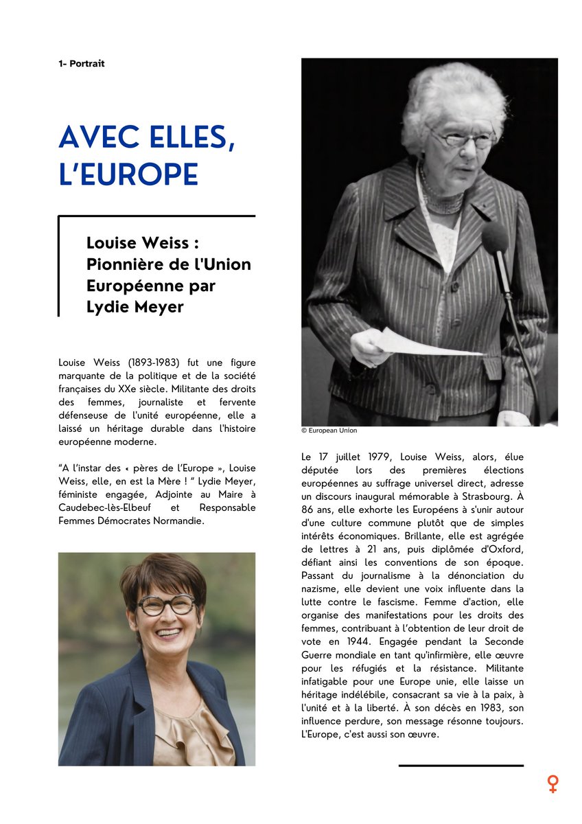 Louise Weiss, Mère de l'Europe🇪🇺 ! Retour sur notre conférence '#AvecElles, l'Europe', où Lydie Meyer nous a offert un portrait captivant de #LouiseWeiss, figure emblématique de l'histoire européenne. Inspirons-nous de son héritage et continuons son combat pour une #Europe unie.
