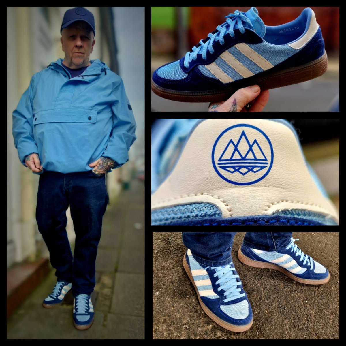 Good morning folks. Todays choice for the best trainer in Tescos competion, are the superb Handball Pro Spezials, matched up with a Terrace Cult Arturo Ripstop Smock, a CP box logo tee in the Ink colorway, a Stone island compass cap, and Armarni J06 jeans 😎 have a great weekend.…
