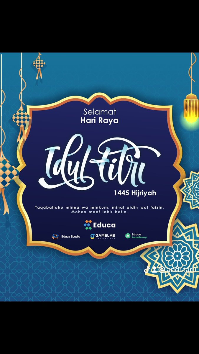 AndiTaru's tweet photo. Selamat Idulfitri 1445 H 🙏

Minal aidzin walfaidzin.
Mohon maaf lahir dan batin.

Educa Family

#idulfitri2024 
#ramadhan2024 
#mohonmaaflahirbatin https://t.co/PslpzVuD1R