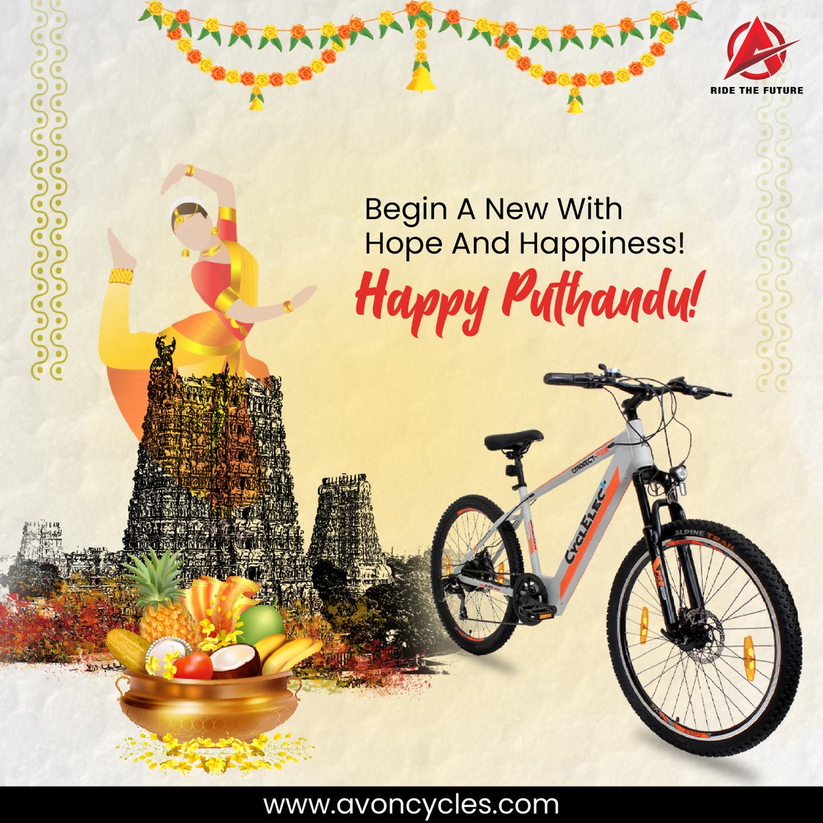 Ride into the New Year with Avon Cycles, embracing fresh beginnings, renewed hope, and boundless joy! 🚲✨ Wishing all our friends in Bihar a vibrant and prosperous Vaishakhi celebration! #NewYear #NewBeginnings #AvonCycles