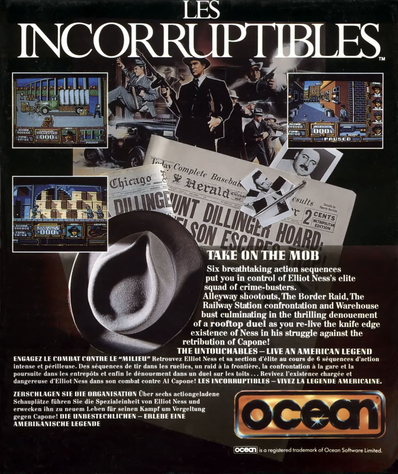 THE UNTOUCHABLES: In 1989 Amiga gamers began their mission to bring down Al Capone's criminal empire. An action game based on the superb 1987 film this was developed by Special FX and published by Ocean, did you ever visit Chicago in 1931? #retrogaming #Amiga #Atari #80s #gaming