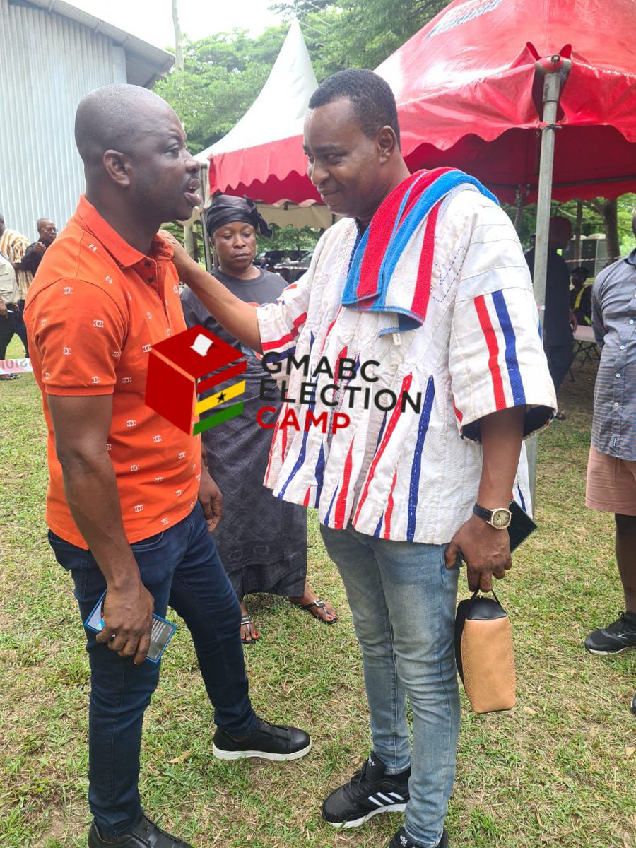 Chairman Wontumi and Bono NPP Chairman Abronye spotted at voting centre 

#EjisuNPPDecides
#GMABCElectionCamp
#HappyGhana