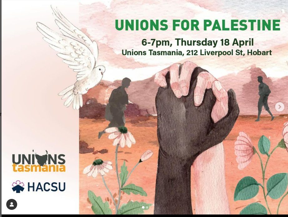 Join @TasUnions & @HACSUTasmania who are co-hosting an evening with TPAN founder & University of Tasmania Lecturer, Dr Adel Yousif, as he shares his journey as a Palestinian refugee and delves into the history of the region’s occupation. Thurs 18 April 6-7PM, Unions Tasmania