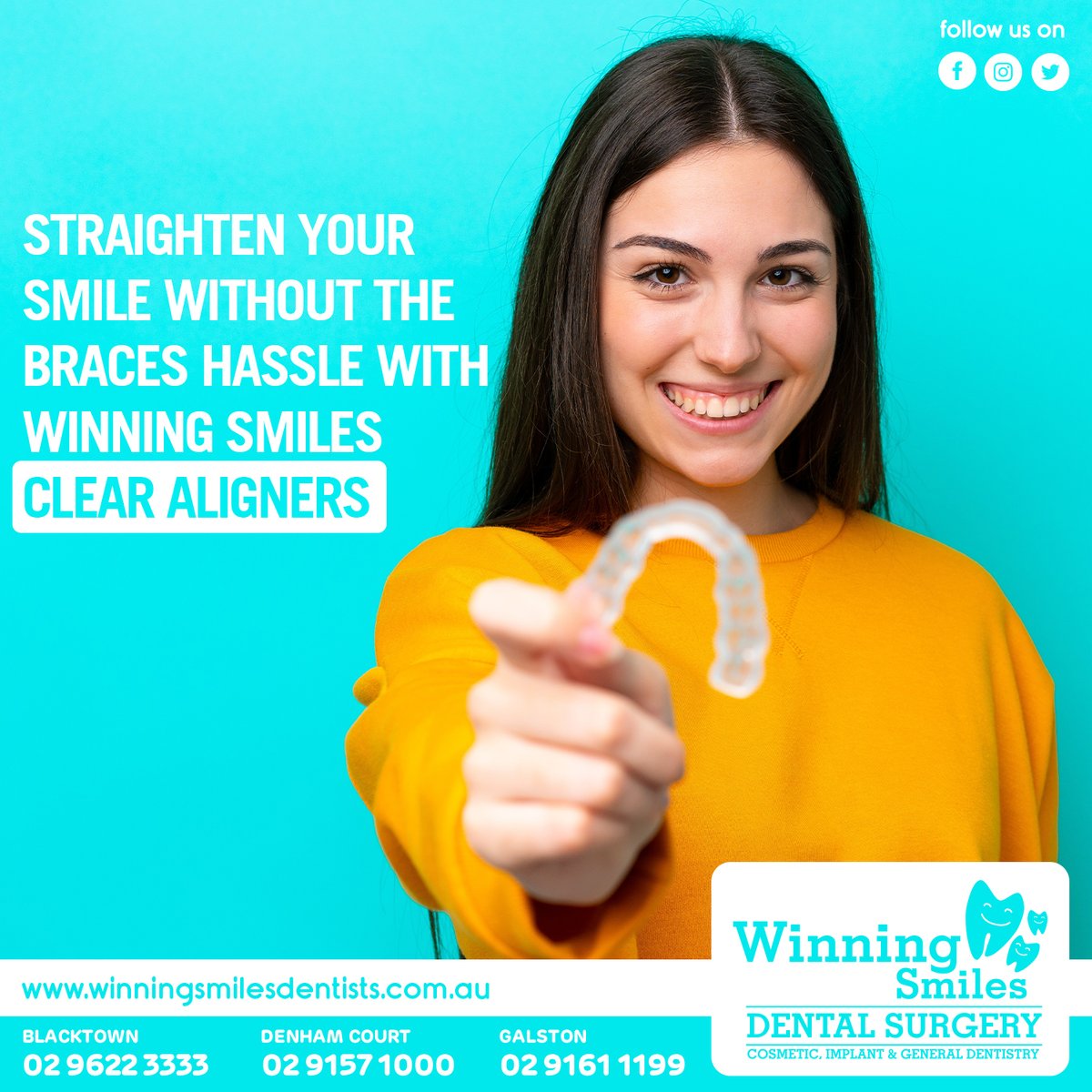 WinningsSmiles's tweet image. Want a straighter smile but dread traditional braces? Winning Smiles offers clear aligner therapy, a discreet and comfortable option for adults and teens. Our dentists will create a customized plan for gradual teeth alignment. 

#clearaligner #teethalignment #teethstraighten