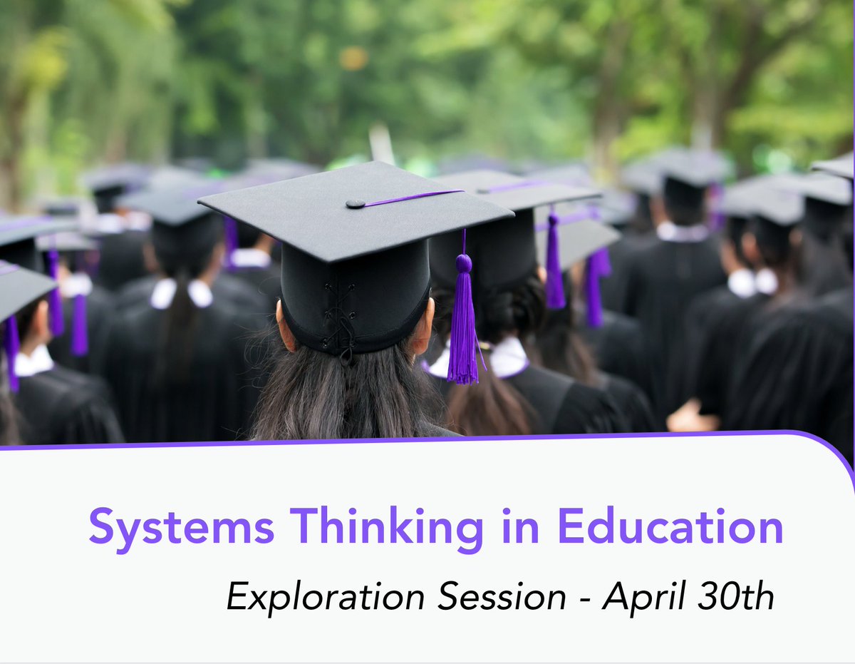 If you are interested in systems thinking in education we will be hosting this event for you to learn, connect and discuss with others around this theme on April 30th, 3 pm CET. Full info and RSVP here: t.ly/XZsHX