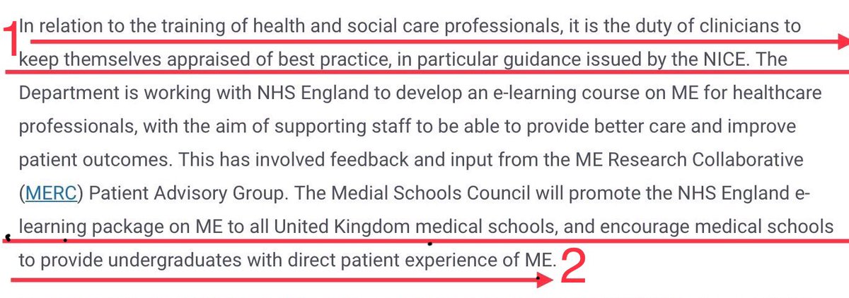 “Lord Markham Parliamentary Under-Secretary for Health &Social Care answers” Pt 2-N.I. is excelling @LouiseDubras @DrNeilK Pt 1-devastating when commissioner reminds campaign group “@NICEComms guidelines for #ME not mandatory” Clarification please? @RobinSwann_MLA @LizK1988