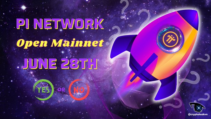 Will #Pi Network Open #Mainnet on June 28?

♻️Retweet = YES
❤️Like = NO
🐦Comment = Your opinion

#PiChainMall #pinetwork #picoin
#pinetworkupdate #pinetworkindia #pinewupdate #pinetworkkyc #pinetworknews #pipayment #PiNetwork #Pioneers #PiPayment #PiKyc #picommunity #pifamily…