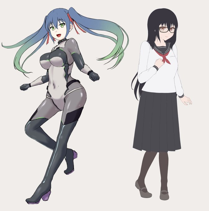 現実の体とアバター体はギャップがあればあるほど良いとされておるのじゃ、という天からの声が聞こえたのでそういう感じのキャラデザ 