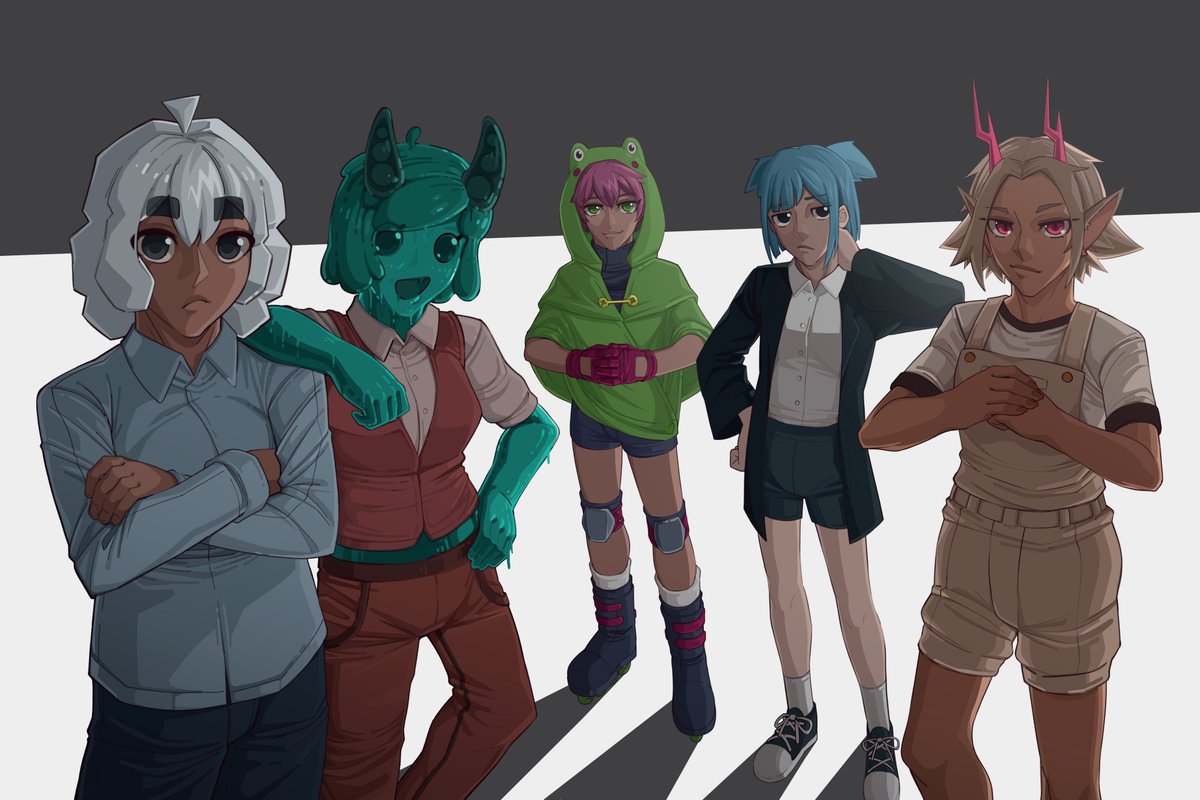 They will beat you up☁️🐸🦌 - Featured OCs: @ryuwanshoy, @KurbiisMind, @BriggBragg, @kirkeone, @calamansi_art