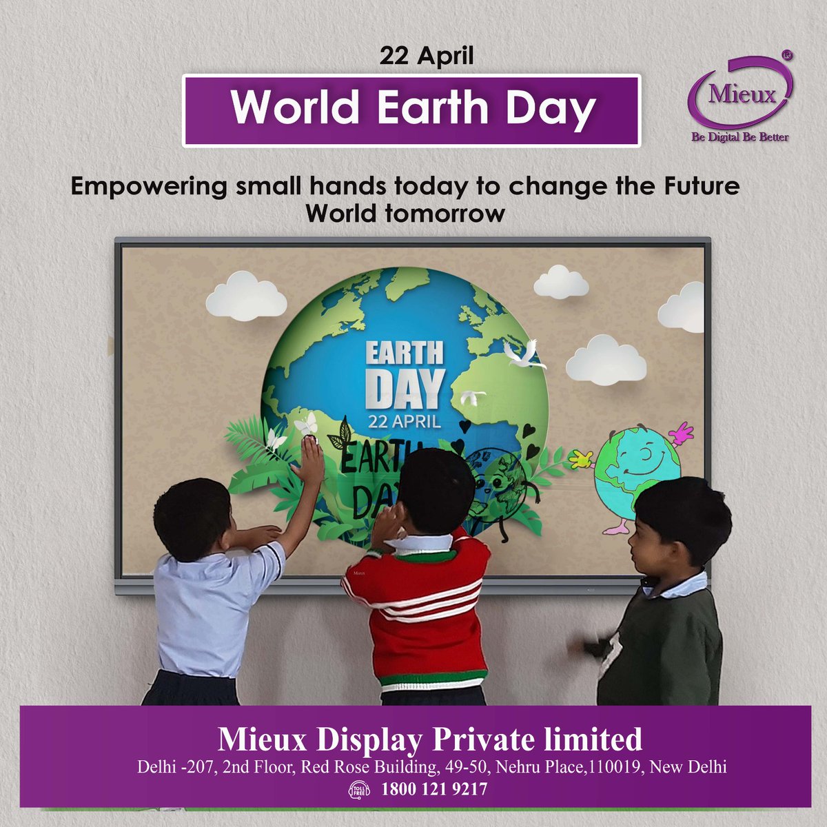 Empowering Young Minds, Shaping a Brighter Future: Celebrate World Education Day with Mieux Education Flat Panels!
Choose Mieux Education IFP to empower your students to reach their full potential.

#WorldEducationDay #MieuxEducation #EmpoweringStudents #BuildingTheFuture