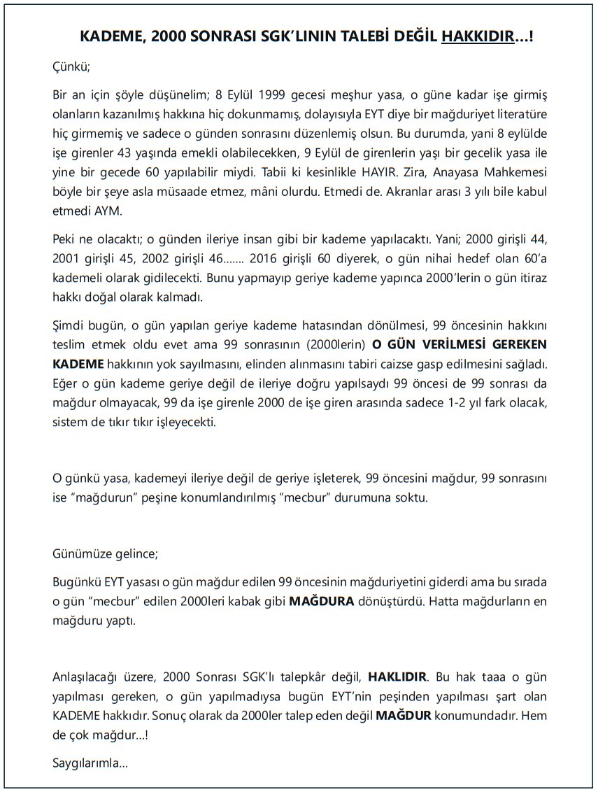 KADEME ANAYASAL HAKKIMIZDIR! Bu hak yok sayılamaz, geri çevrilemez, elimizden alınamaz. Susmak yok, durmak yok...! Ne zamana kadar..? Adalet sağlanana kadar...! Hakkımızı alana kadar...! #EmeklilikteKademeyeTakılanlar