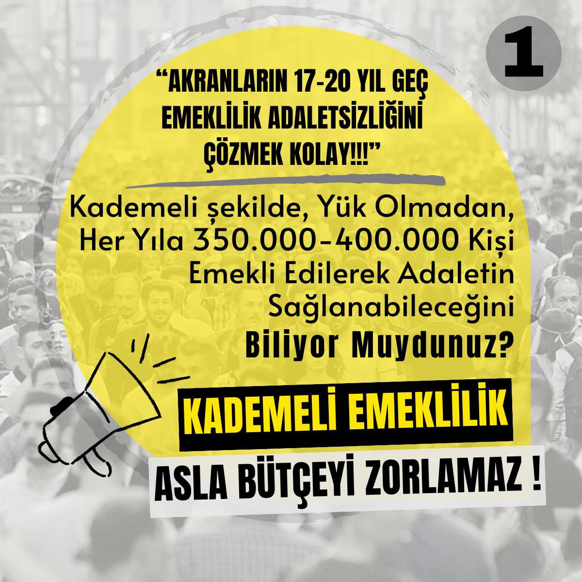 Bu adaletsizlik bitsin artık #EmeklilikteKademeyeTakılanlar