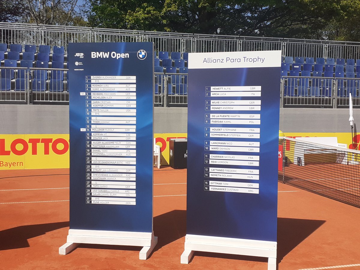 We have some draws in Munich! 🎾 #ATPTour #Munich 🍺 #BMWOpen