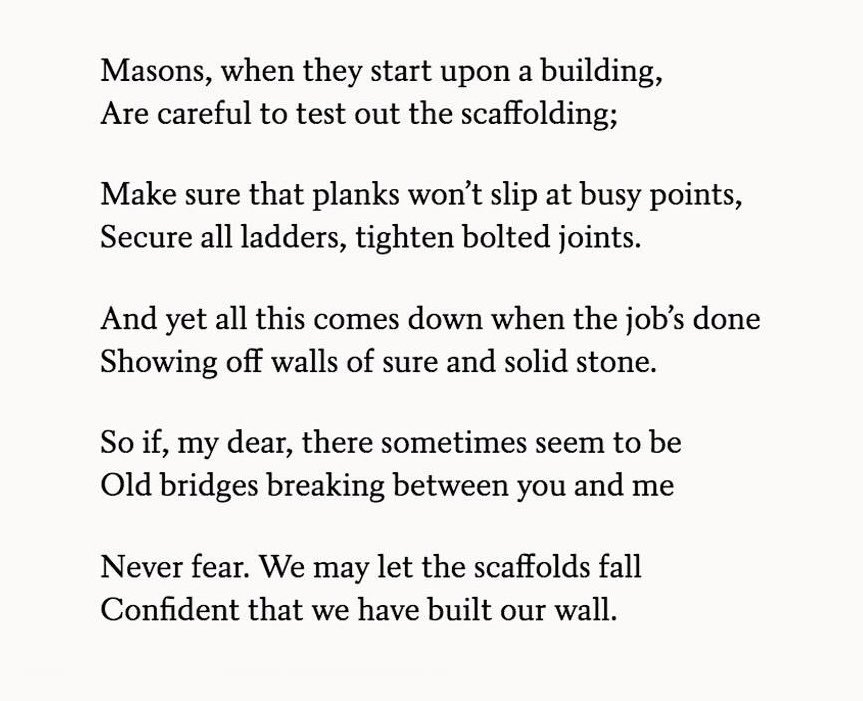 SCAFFOLDING —Seamus Heaney (born on this day in 1939)