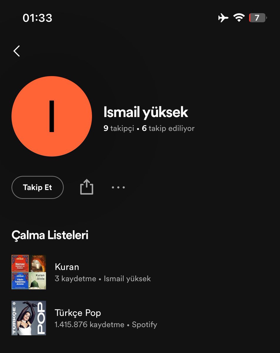 İsmail Yüksek’in Spotify listesi: