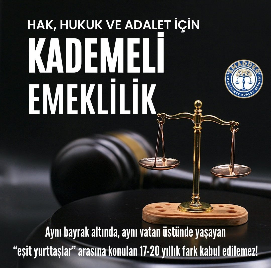 📍Aynı bayrak altında 📍Aynı vatan üstünde 📍Yaşayan 'eşit yurttaşlar' 📍Arasına konulan 📍17-20 yıllık fark kabul edilemez! #EmeklilikteKademeyeTakılanlar